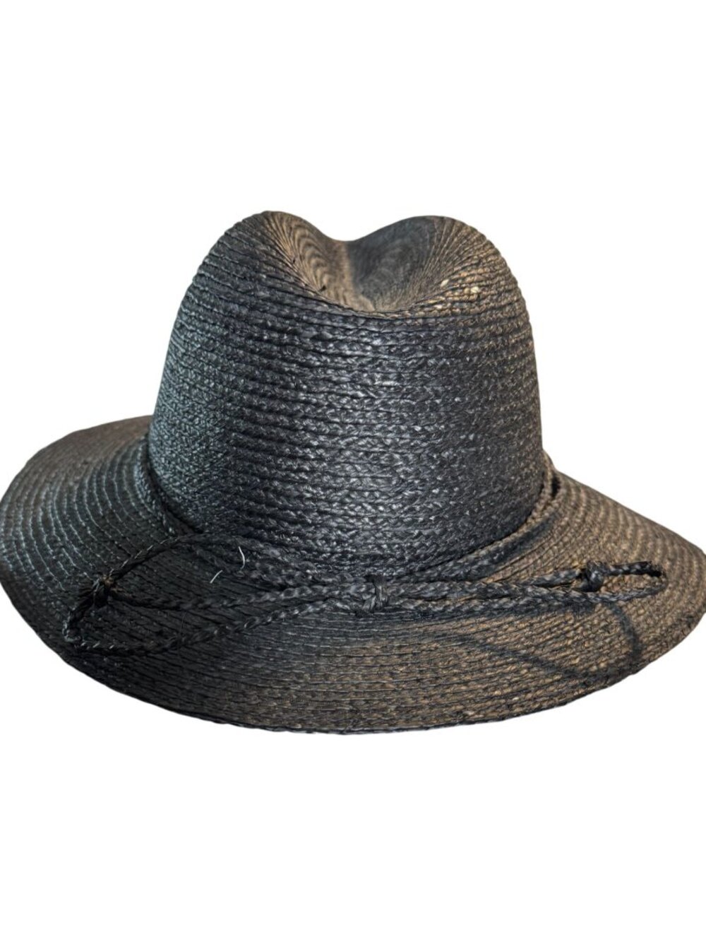 Callanan Resort Black Straw Fedora Sun Hat European Designer American Style Exce - Picture 5 of 9